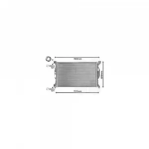 Радіатор охолодження двигуна VAN WEZEL IR PLUS 03002201 для AUDI SEAT - Фото 1