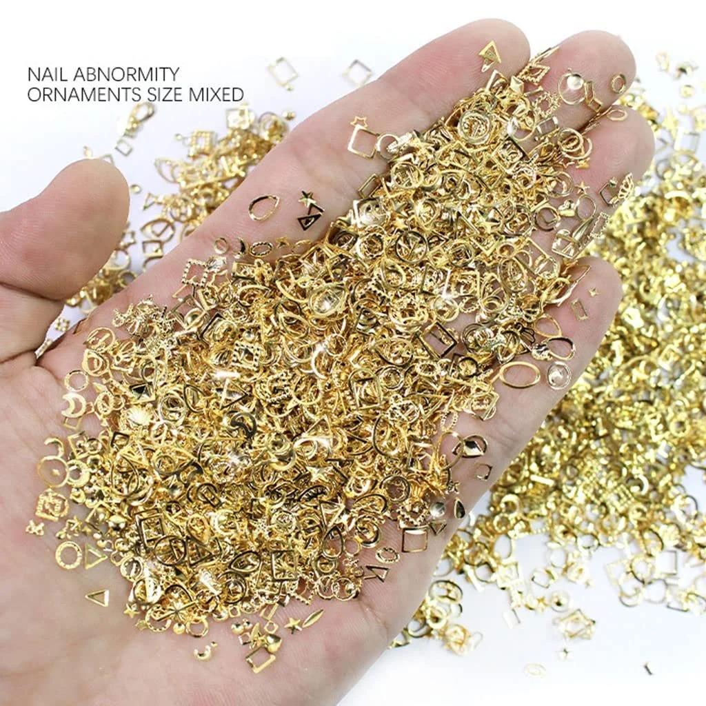 Мікс заклепок з металевого сплаву для мистецтва манікюру, фото №4