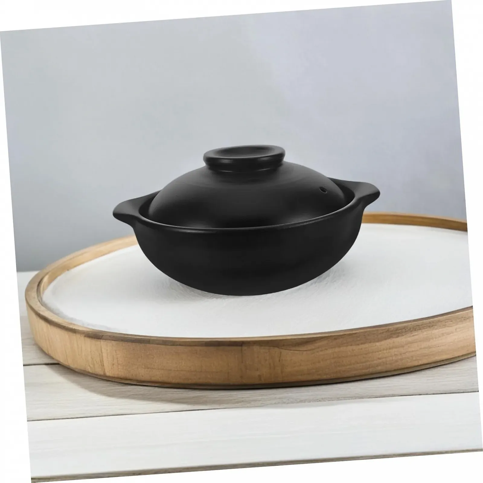 Горшок IMIKEYA керамический с крышкой для бульонов супов и блюд из риса термостойкий, фото №7