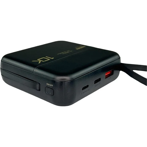 Міні повербанк 10000мАг 22.5W Remax RPP-602 з кабелем Type-C Lightning PD+QC Чорний, фото №6