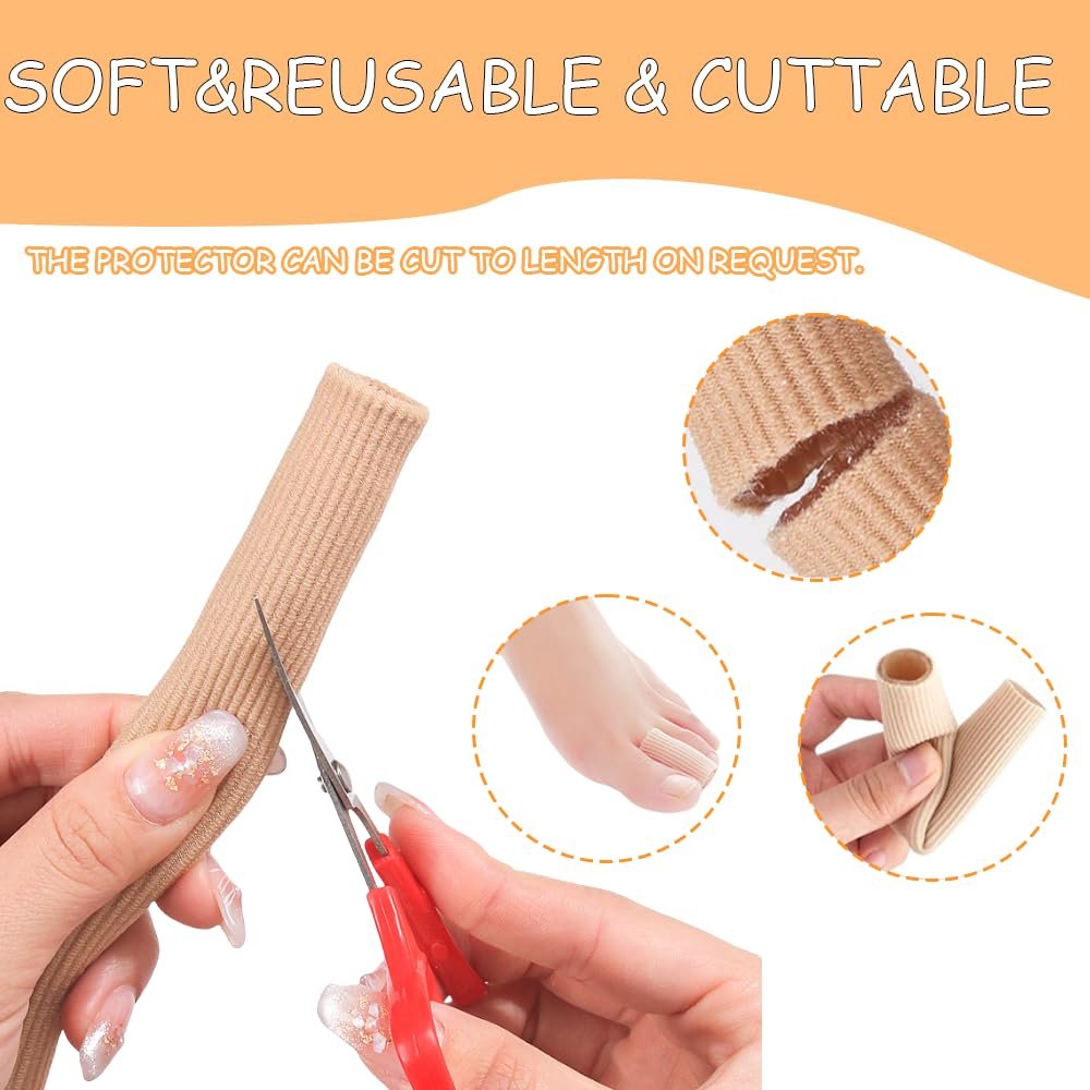 Захист для пальців ніг 6 штук 3 розмірів, м'яка тканина, можна обрізати, фото №3 Захист для пальців ніг 6 штук 3 розмірів, м'яка тканина, можна обрізати, фото №3