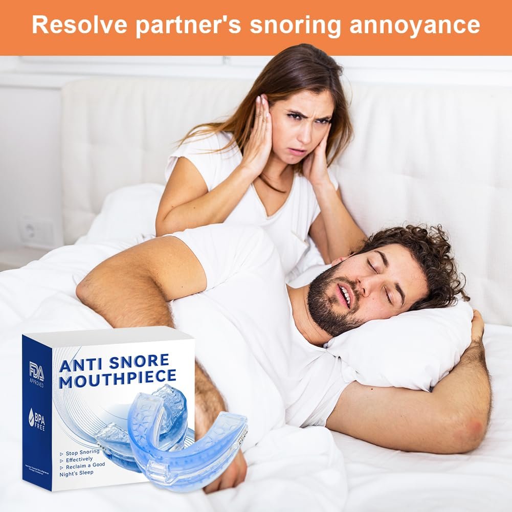 Капа від хропіння з вушними затичками Стопер для чоловіків і жінок, фото №2