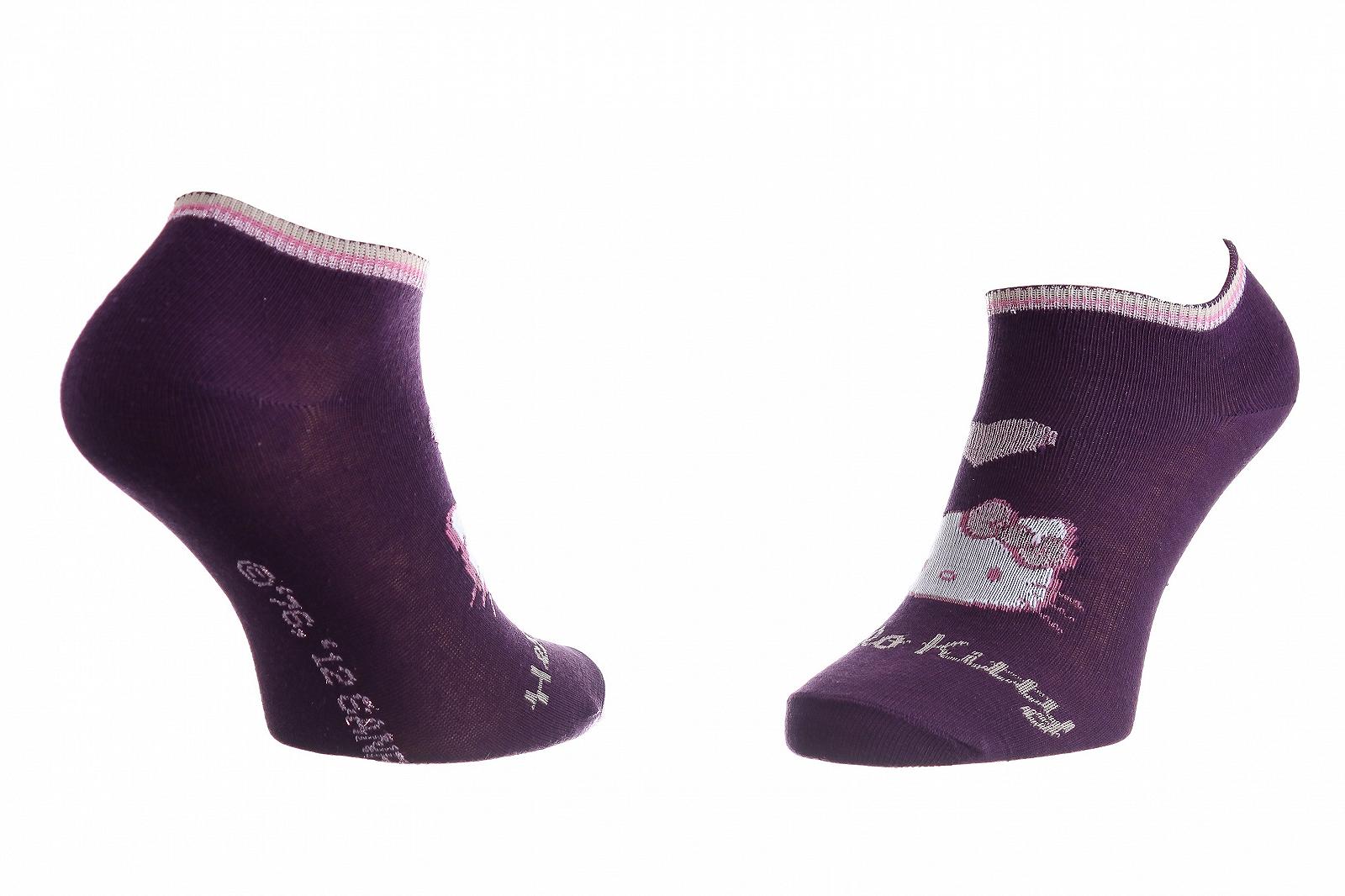 Шкарпетки HELLO KITTY   TETE DE HK + COEUR + HK Фіолетовий 35 - 41, фото №1