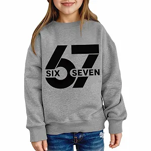 Пуловер для девочек с принтом, круглый вырез, длинные рукава, повседневный топ для осени и зимы, мягкий и удобный - Фото 1