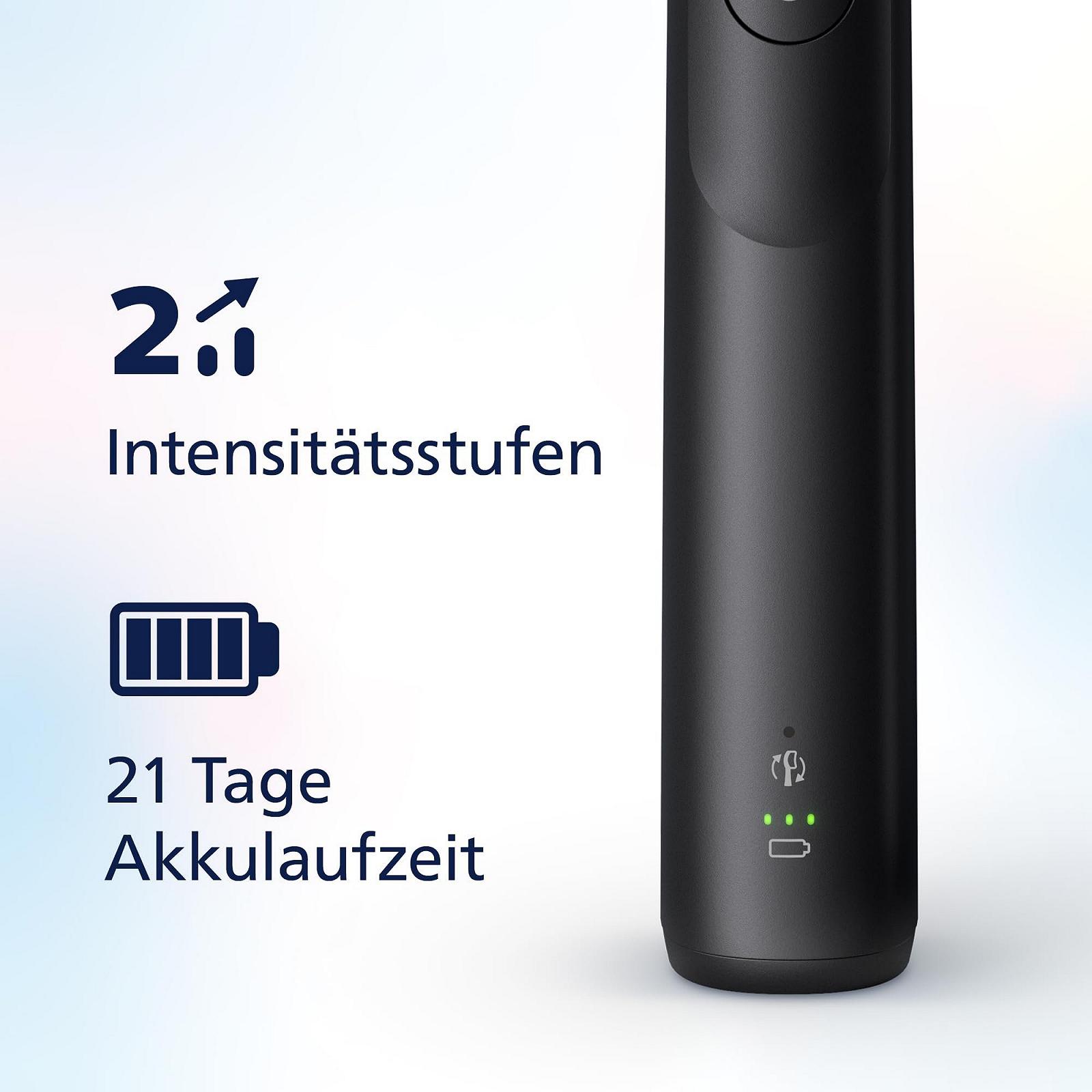 Зубна електрощітка Philips Sonicare 5300 HX7101/01, 2 рівня інтенсивності, контроль тиску, EasyStart, Smartimer і BrushPacer, чорна, фото №4