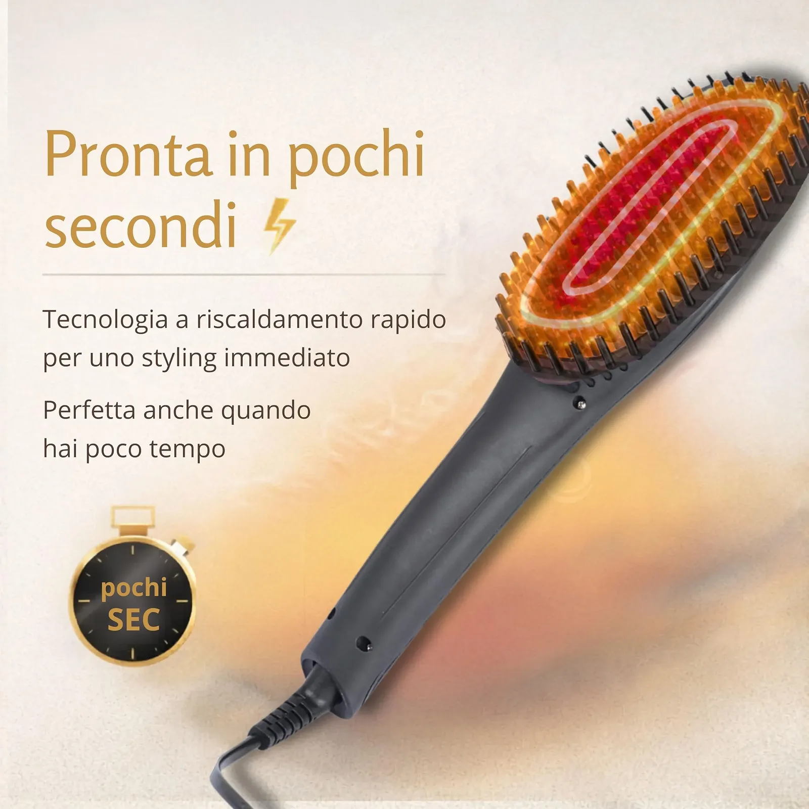 Щітка-випрямляч Digiquest BRUSHY 55 Вт з регулюванням температури та цифровим дисплеєм, фото №3 Щітка-випрямляч Digiquest BRUSHY 55 Вт з регулюванням температури та цифровим дисплеєм, фото №3
