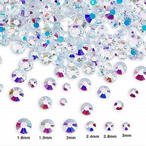 Стразы для ногтей NICENEEDED 3600 штук с кейсом, 3D стразы для ногтей с плоским дном с 6 размерами, круглые хрустальные камни, украшения для ногтей для дизайна ногтей (Стиль 4) synthetic.ua - Фото 1