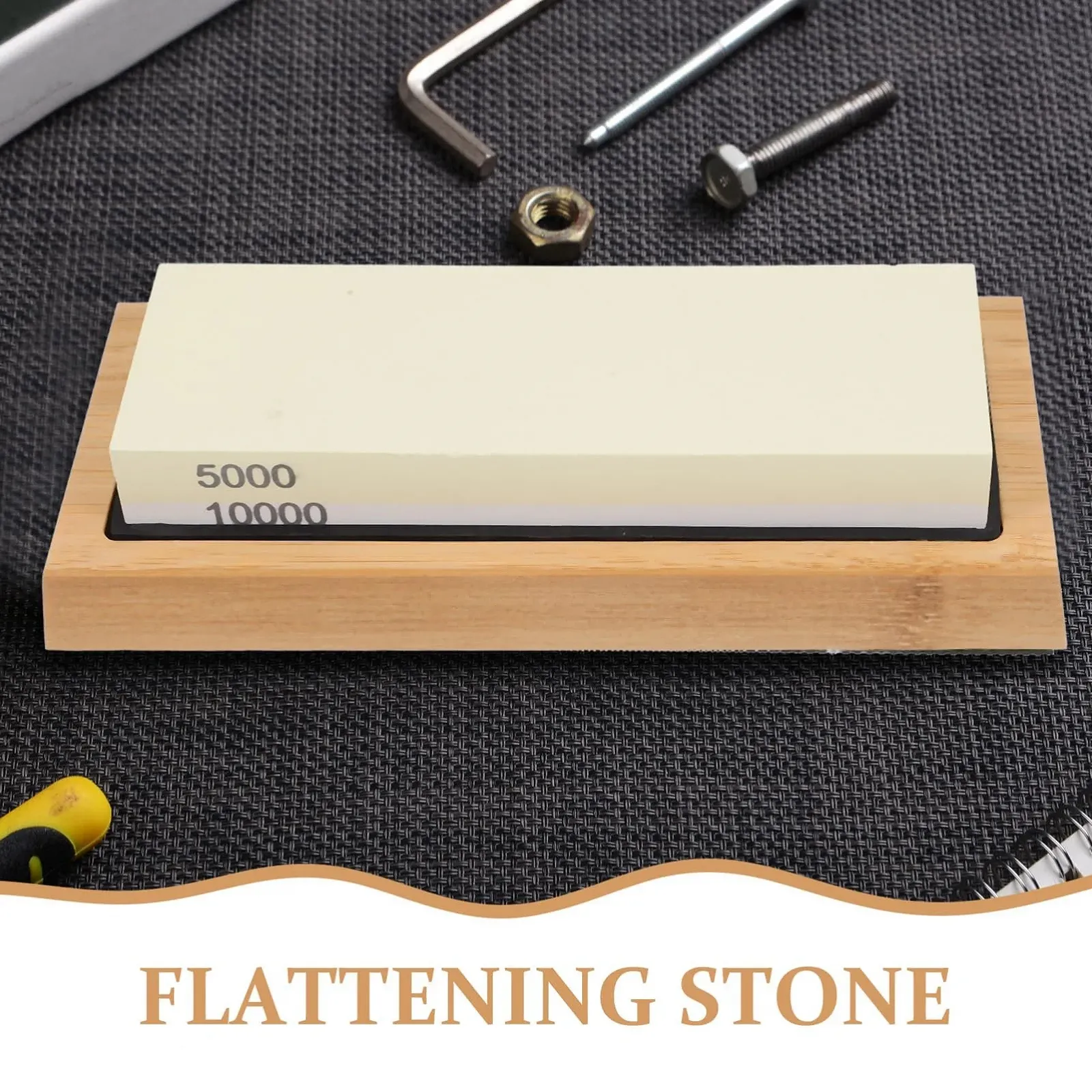 Набор для заточки ножей Кухонный Точильный камень Выравнивающий камень Силикагель, фото №5