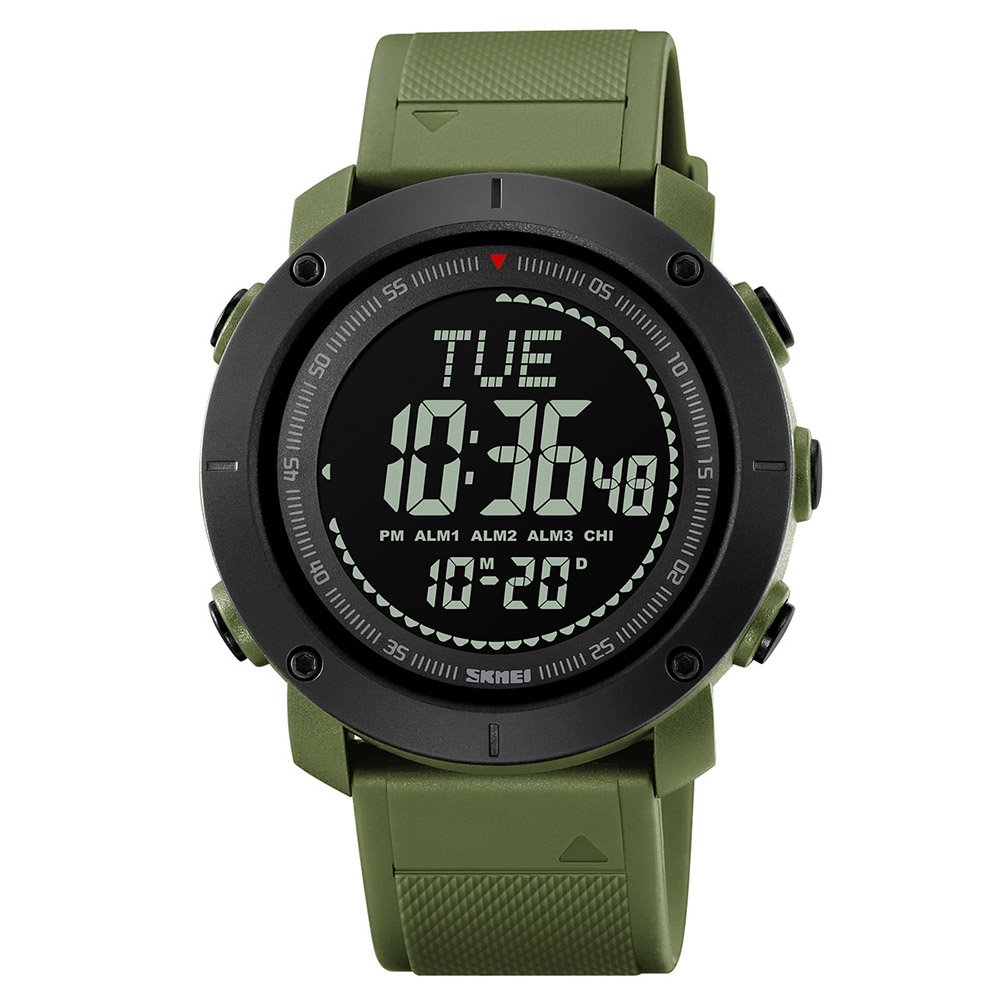 Годинник Skmei 2095AG Army Green Compass, фото №1