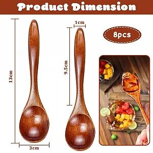 Ложка Дерев'яна Natural 13 x 3 см (8 шт. в упаковці) synthetic.ua - Фото 1