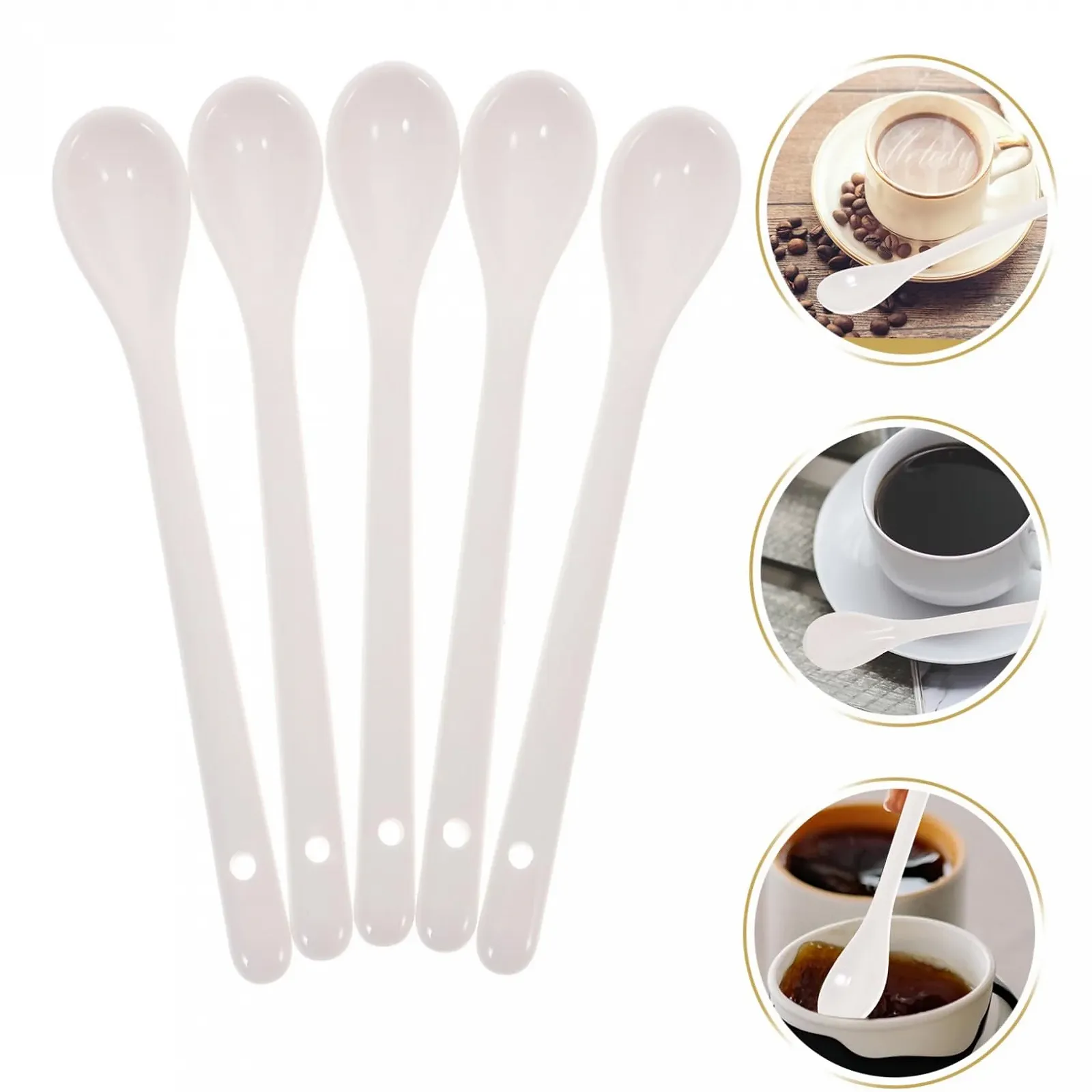 Ложка керамическая с длинной ручкой Porcelain для супа, каши, риса, универсальная, можно мыть в посудомоечной машине, прочная, упаковка из 5 штук, белая, фото №8 Ложка керамическая с длинной ручкой Porcelain для супа, каши, риса, универсальная, можно мыть в посудомоечной машине, прочная, упаковка из 5 штук, белая, фото №8