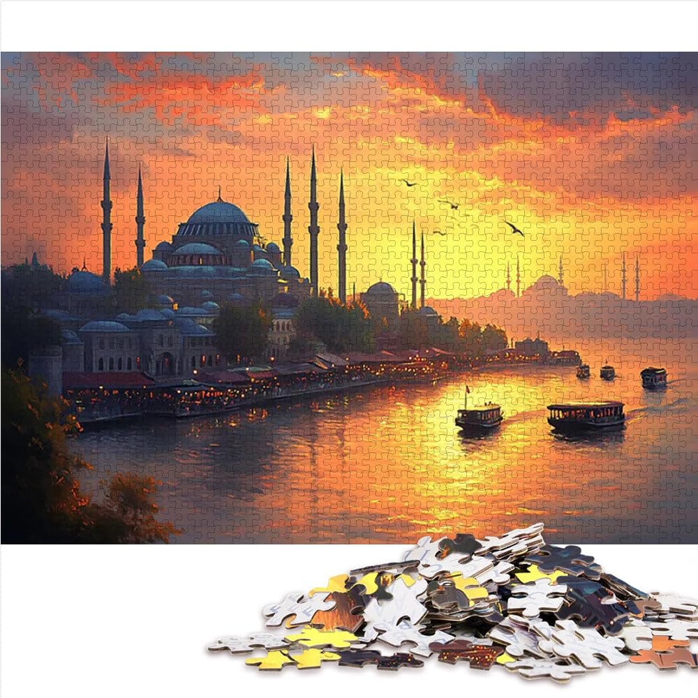 Пазл Стамбул Закат 1000 элементов 75 x 50 см с постером и викториной, фото №2
