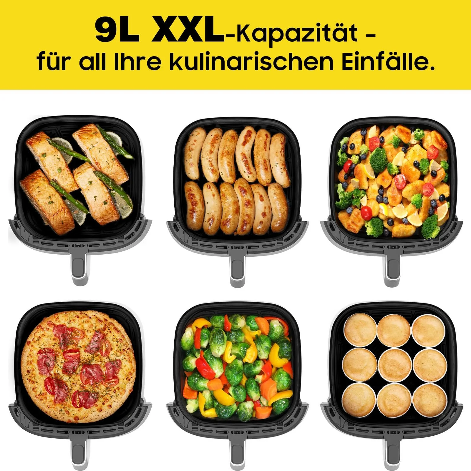 Мультипіч XXL 9L 2350W LED Touch Display Viewing Window Metal Interior, фото №2 Мультипіч XXL 9L 2350W LED Touch Display Viewing Window Metal Interior, фото №2