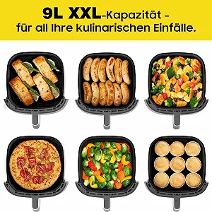 Мультипечь XXL 9L 2350W LED Touch Display Viewing Window Metal Interior synthetic.ua - Фото 1