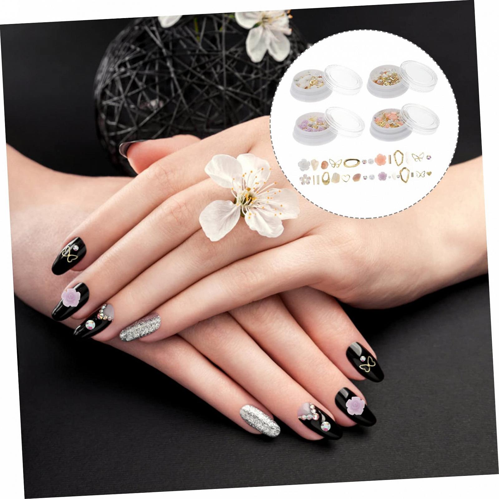 Квіти для манікюру, прикраса для дизайну нігтів своїми руками з квітковими прикрасами, фото №3