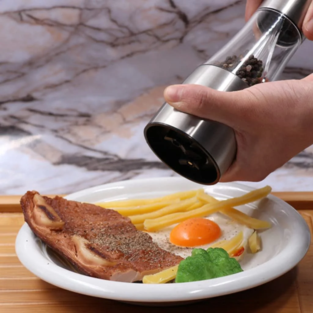 Мельница для специй SeahPepper, нержавеющая сталь, акрил, регулируемая грубость помола, фото №2