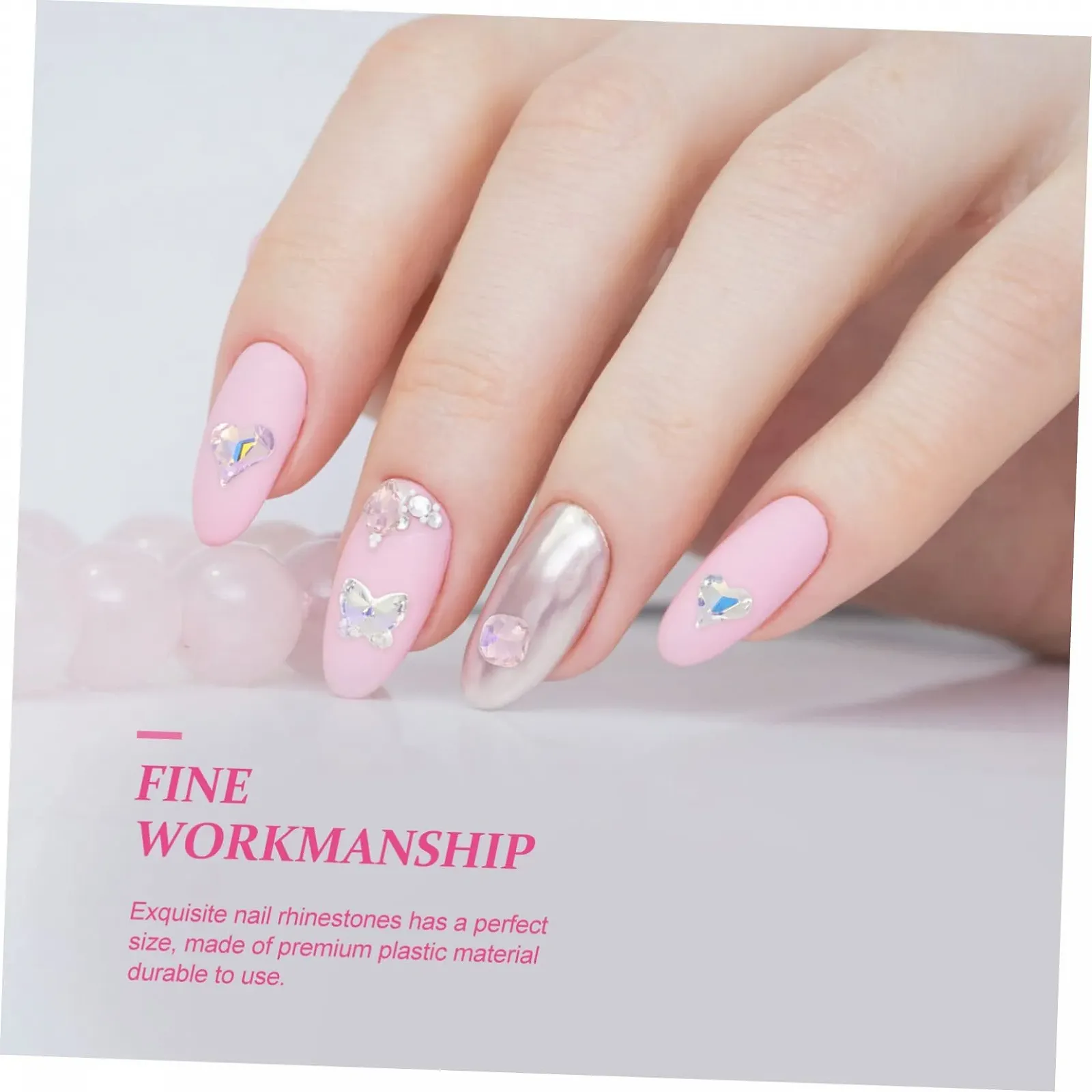 Стрази для нігтів Healeved пластикові стрази для декорування нігтів, фото №9