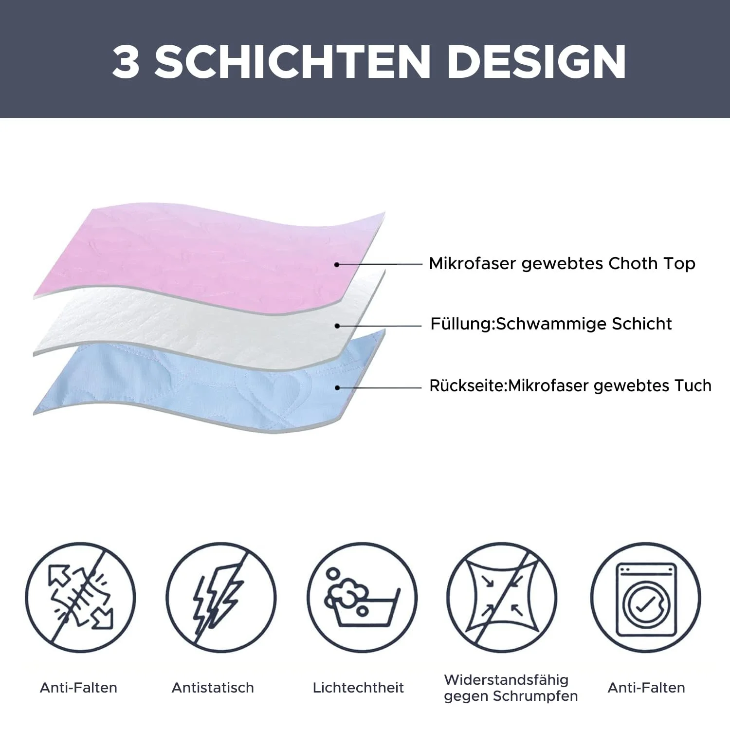 Покривало SCHNAUZER HOME 220 x 220 см, Набір постільної білизни з принтом Bailey Pattern (1 стьобане покривало та 2 наволочки), фото №3