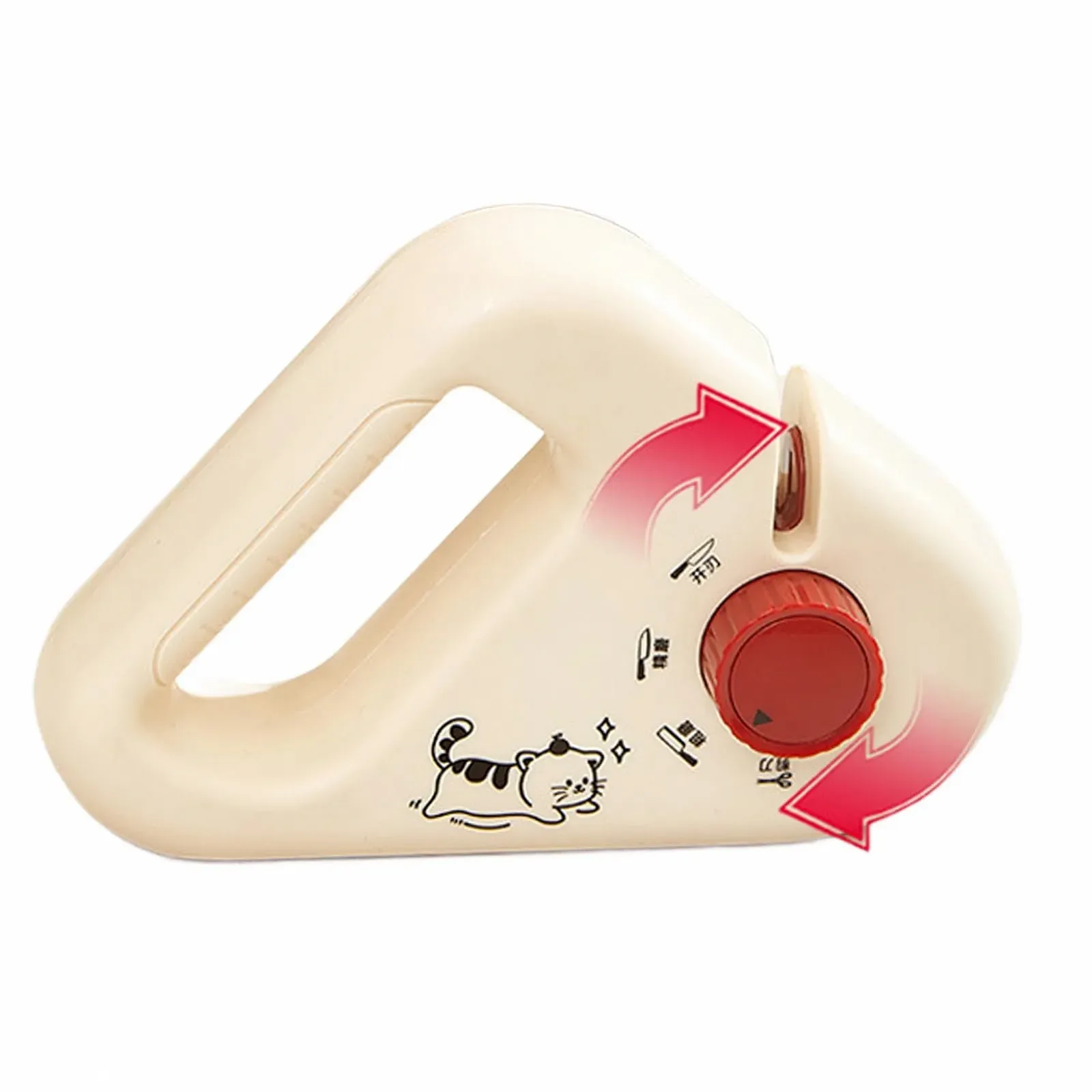 Точилка для кухонных ножей ручная 4-ступенчатая С антискользящей ручкой, фото №1