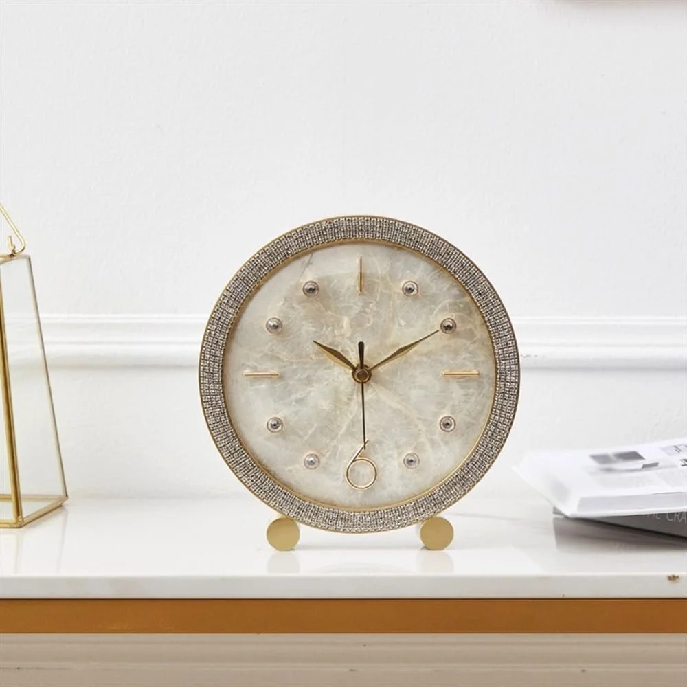 Настольные часы Aioneer с латунной чашей, тихие, для дома, гостиной, спальни, офиса, декоративные, фото №6