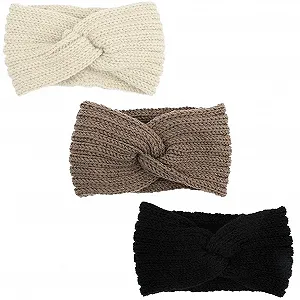 Вязаная на голову Зимняя Широкая Эластичная - Фото 1