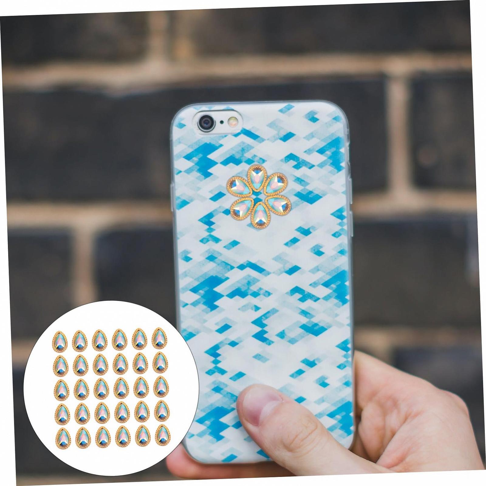 Стразы для ногтей 60 шт. в форме капли, рождественские драгоценные камни, хрустальные стразы, рождественские заклепки, кристаллы для ногтей из сплава, фото №6