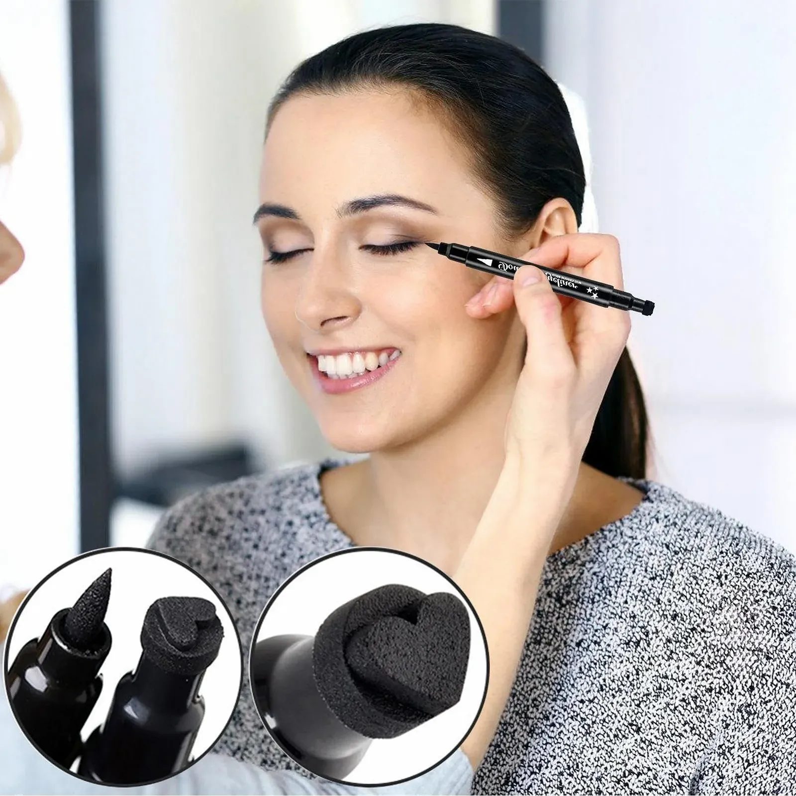 Підводка Рідка водостійка з аплікатором-штампом для макіяжу очей, фото №4