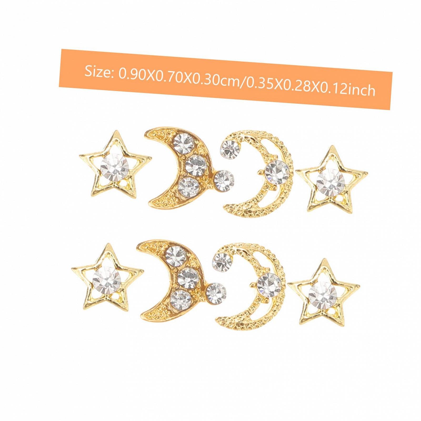 Металлические украшения для ногтей Луна 30шт, фото №6