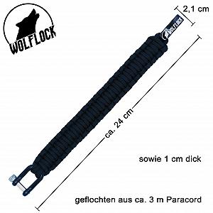 Браслет з паракорду Wolflock Premium для чоловіків - ручне плетіння з застібкою з нержавіючої сталі synthetic.ua - Фото 1