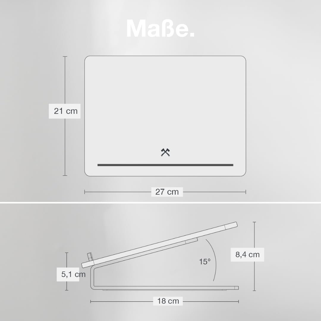 Підставка для ноутбука Woodcessories Wood Сумісна з 10 - 16 дюймовими MacBook, ергономічна з дуба, фото №6