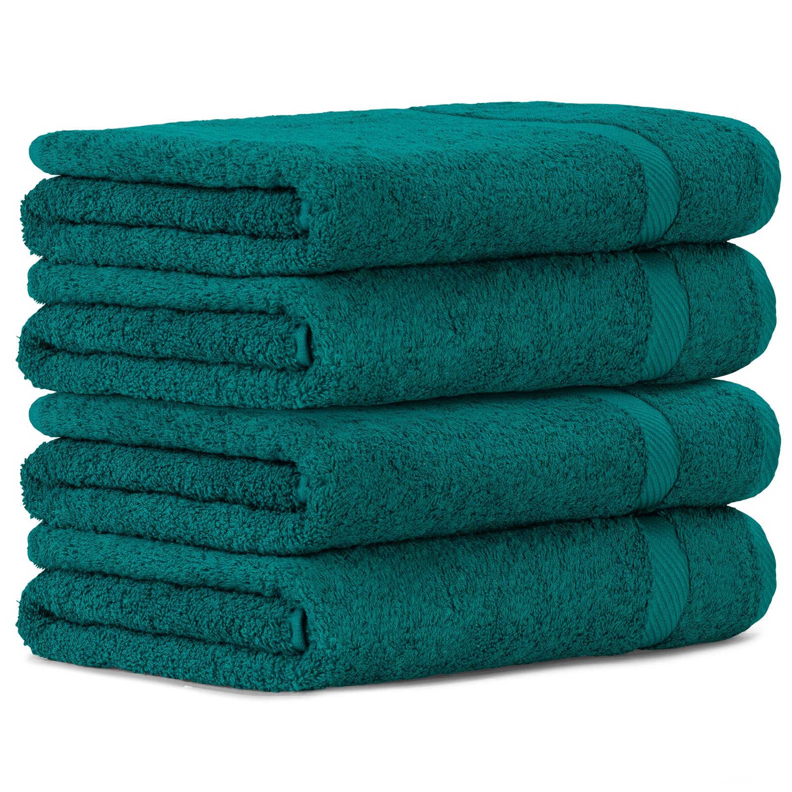Набір рушників Luckytowel 100% бавовна 70 x 140 см Петроль 4 шт., фото №1