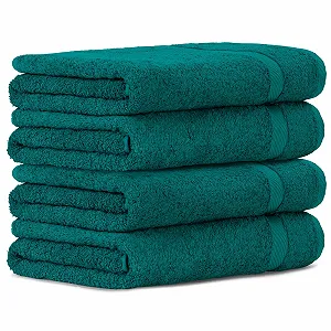 Набір рушників Luckytowel 100% бавовна 70 x 140 см Петроль 4 шт. - Фото 1