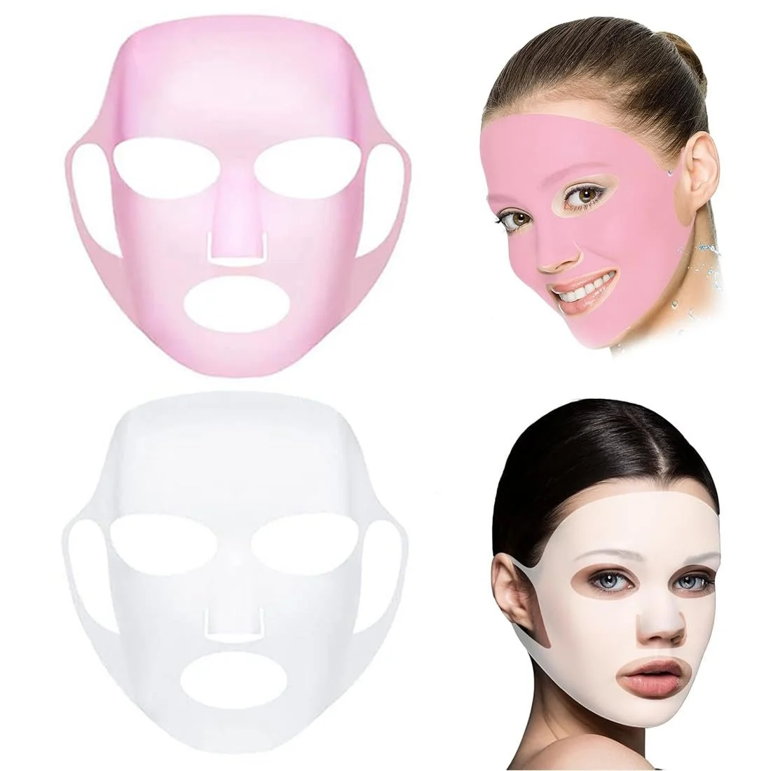Маска для лица SexxLady 2 шт., многоразовая силиконовая маска, паровая маска для лица, водонепроницаемая маска для увлажнения лица, фото №1