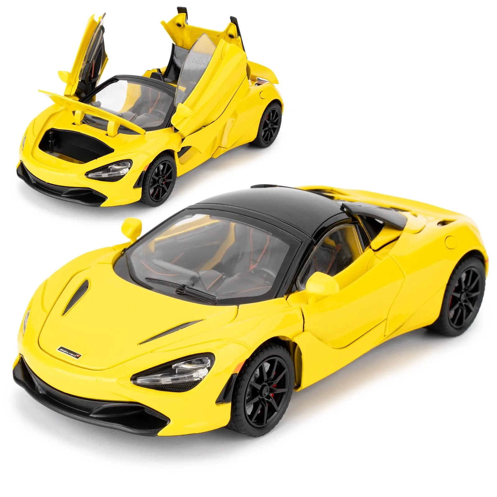 Модель Автомобиля McLaren 720S, 1:24, Желтый, фото №1