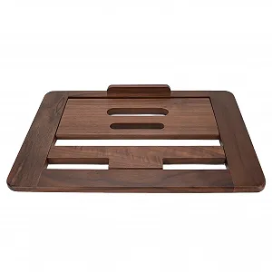 Подставка для планшета Регулируемая складная деревянная подставка Идеально подходит для чтения и работы Универсальная совместимость для домашнего офиса Отделка ореховым лаком - Фото 1