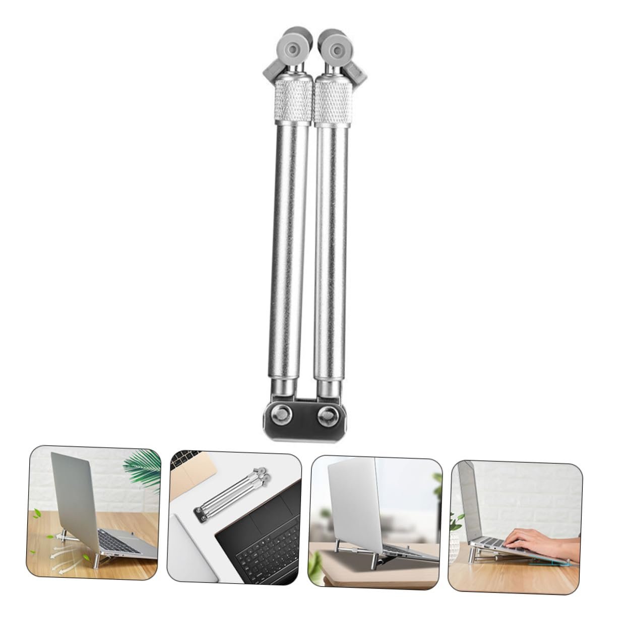 Підставка для ноутбука алюмінієва складана з регулюванням висоти, обертанням, вентильована з порожнистою основою, ергономічна для ноутбуків і планшетів, фото №6 Підставка для ноутбука алюмінієва складана з регулюванням висоти, обертанням, вентильована з порожнистою основою, ергономічна для ноутбуків і планшетів, фото №6