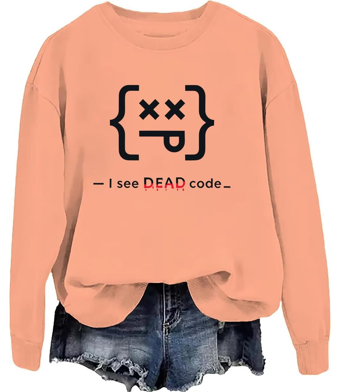 Унисекс свитшот Code Sense Funny с длинными рукавами, фото №1