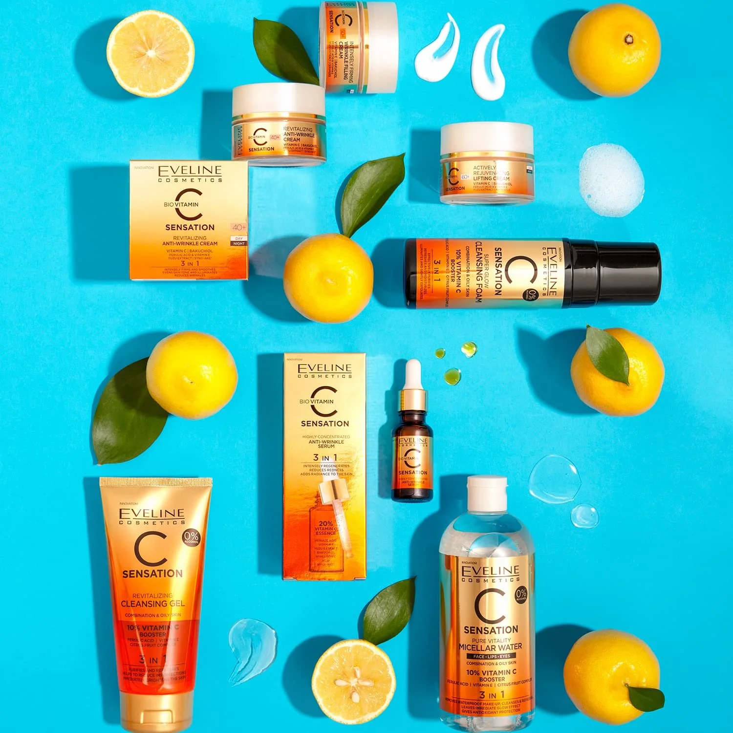 Омолоджувальний крем проти зморщок 40+ Eveline Cosmetics C-Sensation з вітаміном C, E, феруловою кислотою, бакучіолом та гіалуроновою кислотою 50 мл, фото №2 Омолоджувальний крем проти зморщок 40+ Eveline Cosmetics C-Sensation з вітаміном C, E, феруловою кислотою, бакучіолом та гіалуроновою кислотою 50 мл, фото №2