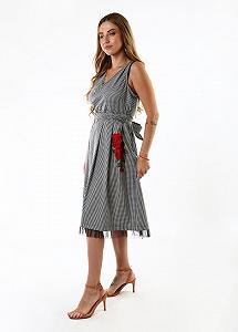 Платье oben 42 Черно-белый (POA-10815-28-Black-and-white) synthetic.ua - Фото 1