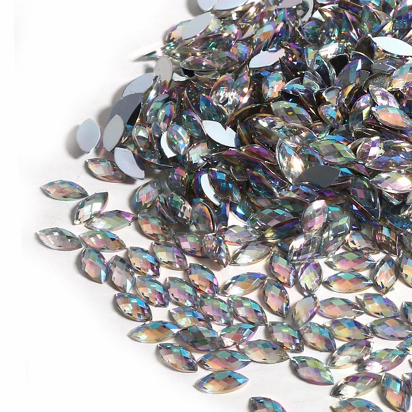 Стразы Плоские 7x15мм WHITE, 500 шт, фото №3