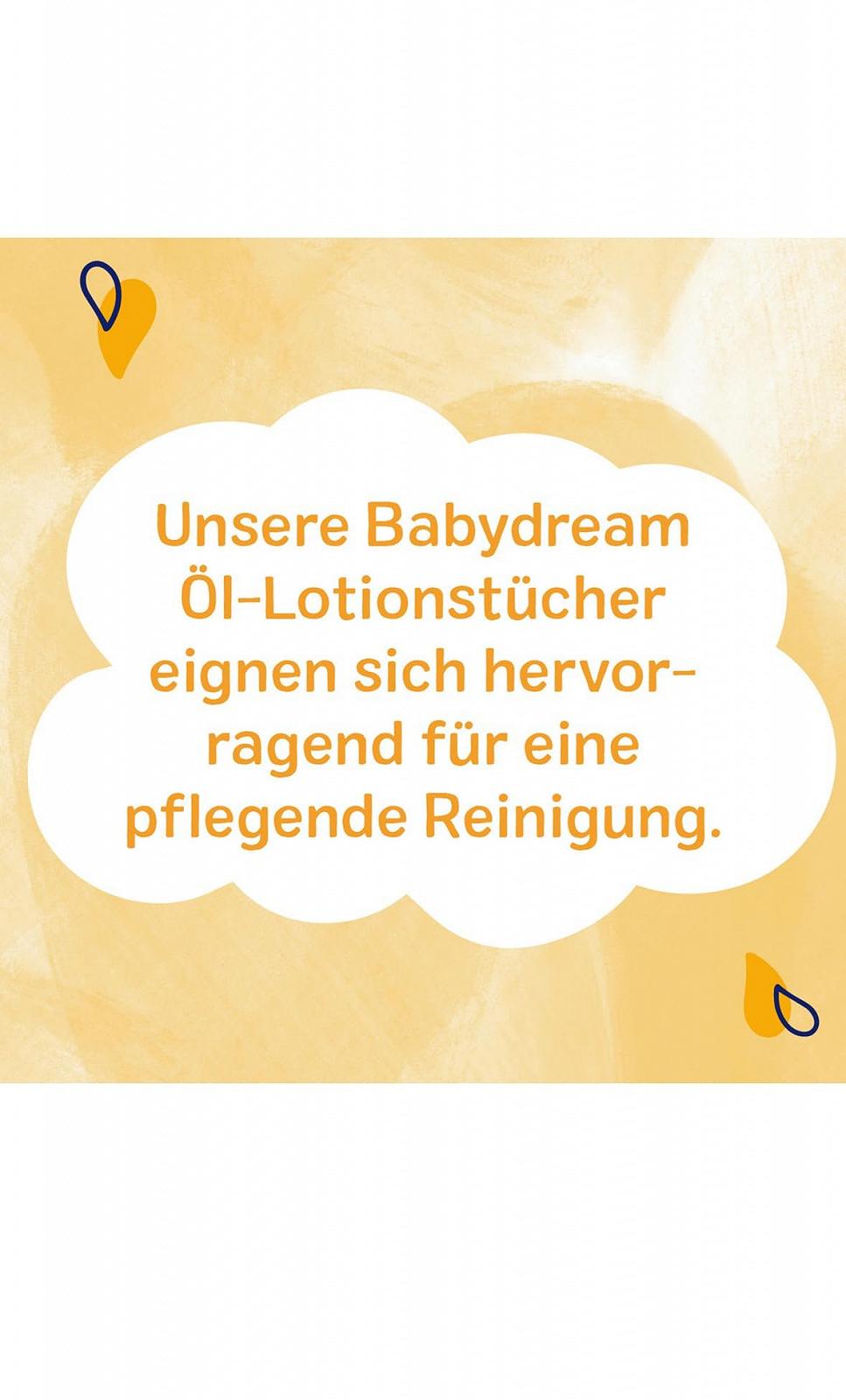 Салфетки Babydream С масляным лосьоном 3 x 80 шт, С высококачественными растительными маслами, фото №2