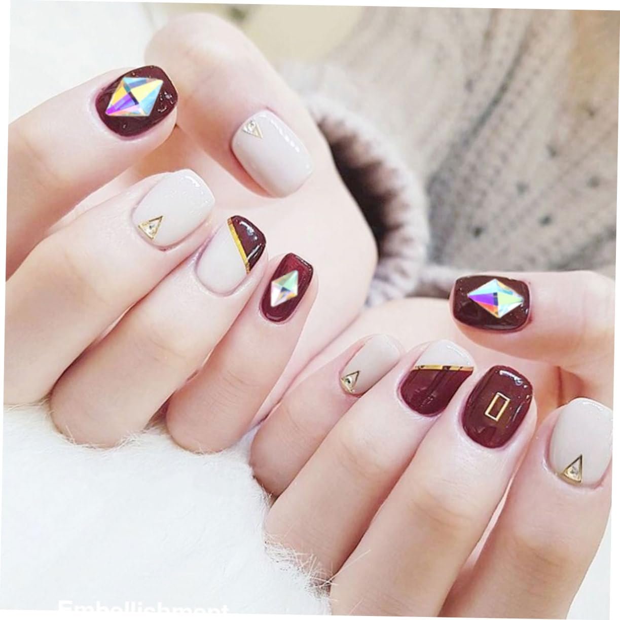 Стрази для нігтів Healvian Діамантові камені 6 x 10 мм, 100 шт., фото №3