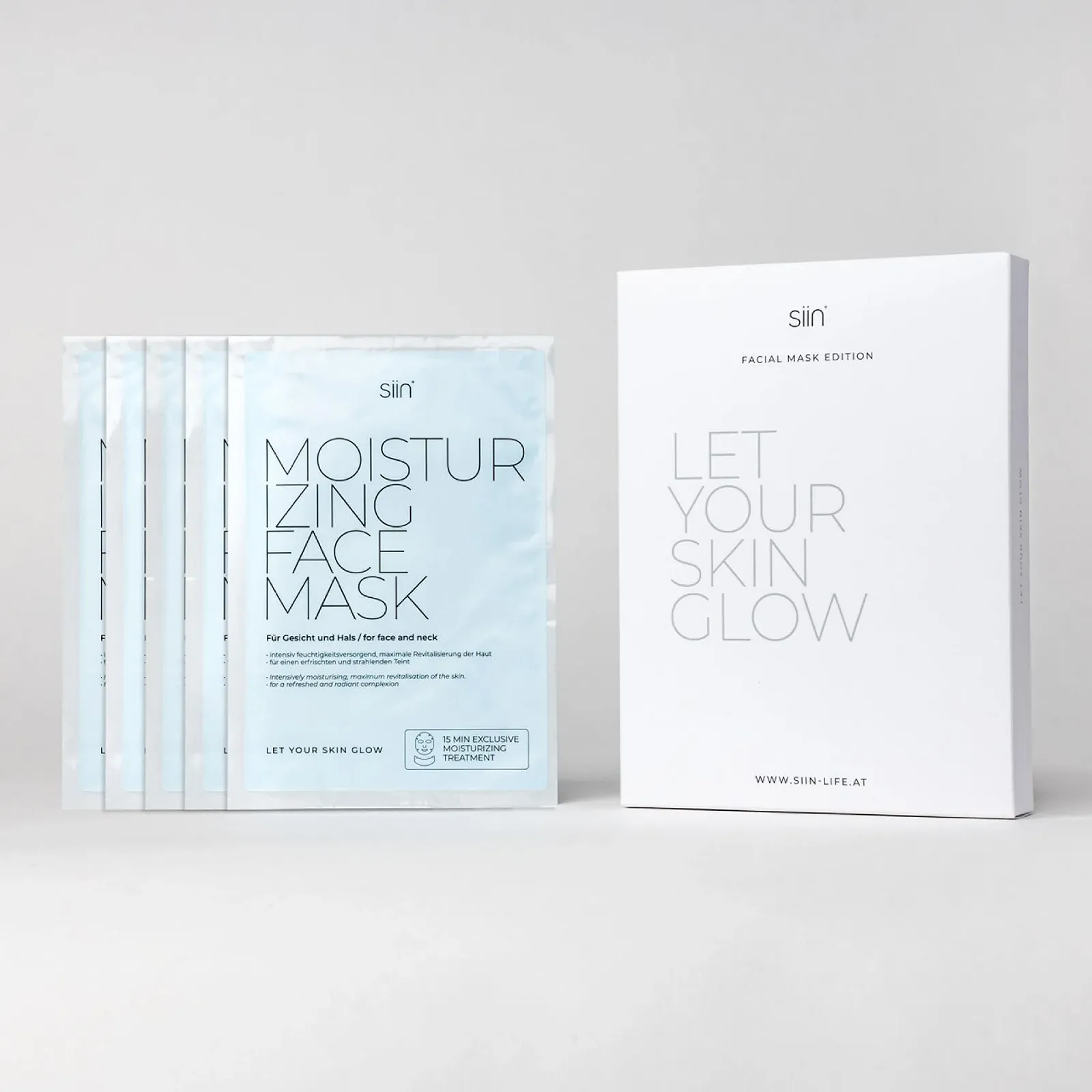 Маска для лица Увлажняющая siin - Упаковка из 5 штук Интенсивное увлажнение для сухой кожи - Тканевая маска с гиалуроновой кислотой, Fucogel & Коллагеном - Интенсивное увлажнение для лица и шеи, фото №2 Маска для лица Увлажняющая siin - Упаковка из 5 штук Интенсивное увлажнение для сухой кожи - Тканевая маска с гиалуроновой кислотой, Fucogel & Коллагеном - Интенсивное увлажнение для лица и шеи, фото №2