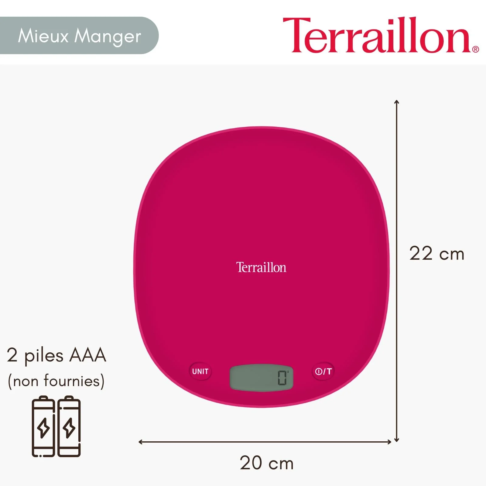 Кухонні ваги Terraillon Macaron One 3 кг жовті рожеві фуксія, фото №4 Кухонні ваги Terraillon Macaron One 3 кг жовті рожеві фуксія, фото №4