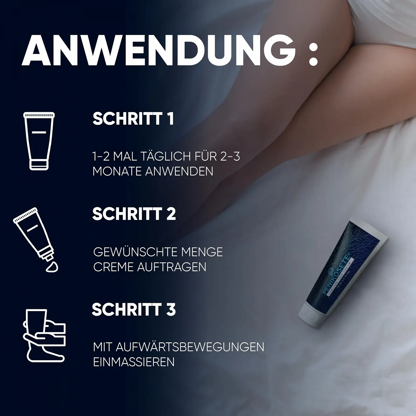 Крем для ног PENIKOSETE Vein Care Cream с ашвагандой натуральная аюрведическая формула нелипкий, фото №8