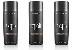 Загуститель для волос Topik 55 г Темно-коричневый (Темно-коричневый), 3 шт - Фото 1