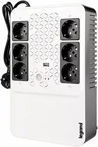 Источник бесперебойного питания Legrand Keor Multiplug 800 ВА / 480 Вт / 6 выходов на 230 В / зарядное устройство USB / Белый - Фото 1