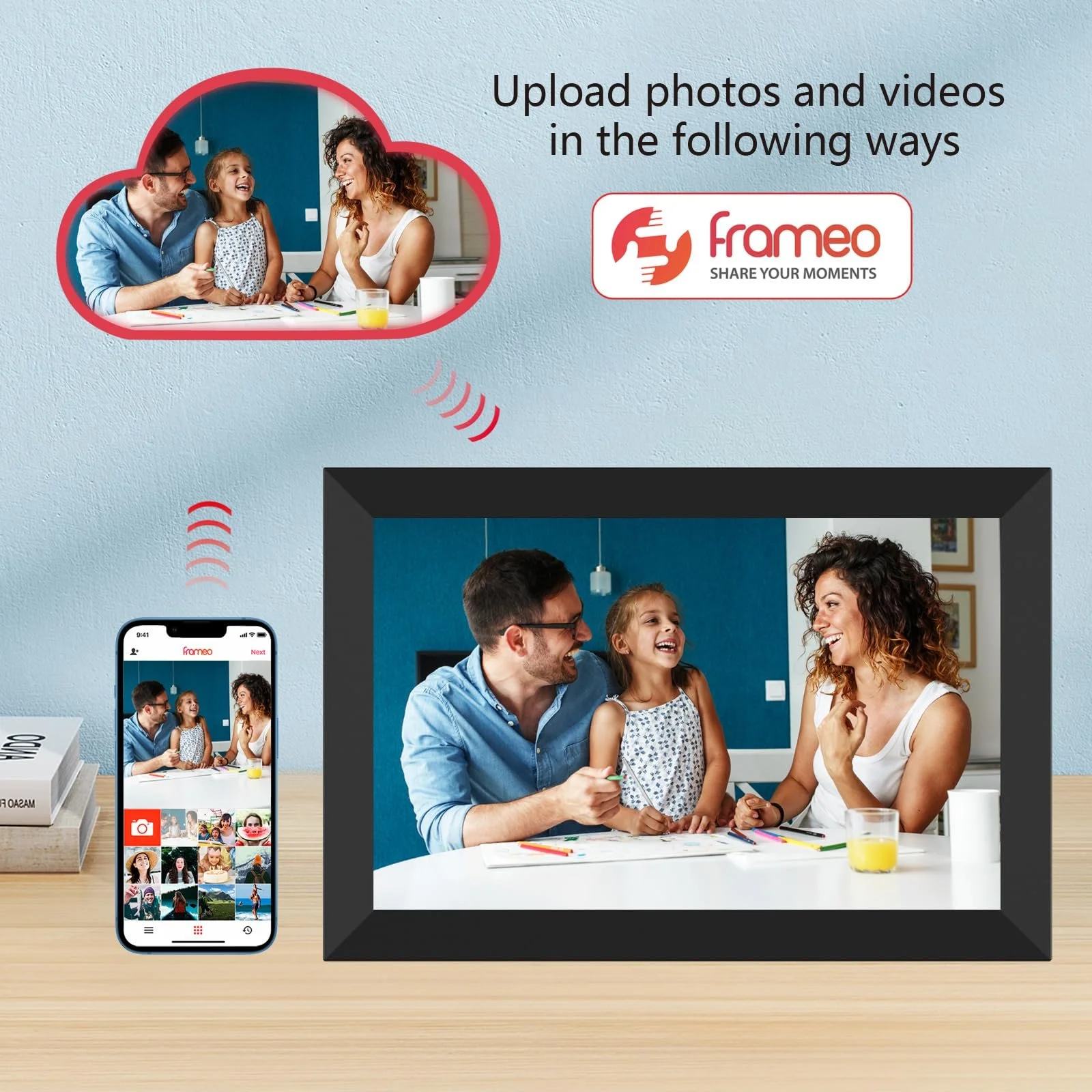 Цифровая фоторамка Dxmart 10.1 Inch 32 GB 1280 x 800 IPS WiFi Frameo, фото №6