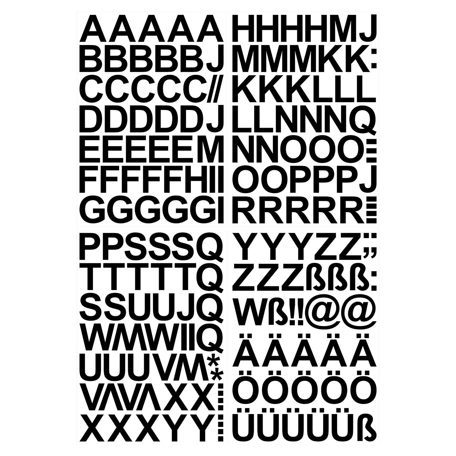 Літери Skittz advertising technology 4 см глянцеві 150 шт., фото №1