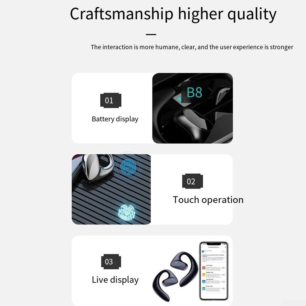 Навушники з голосовим перекладачем Портативні M8 Чорний, фото №5
